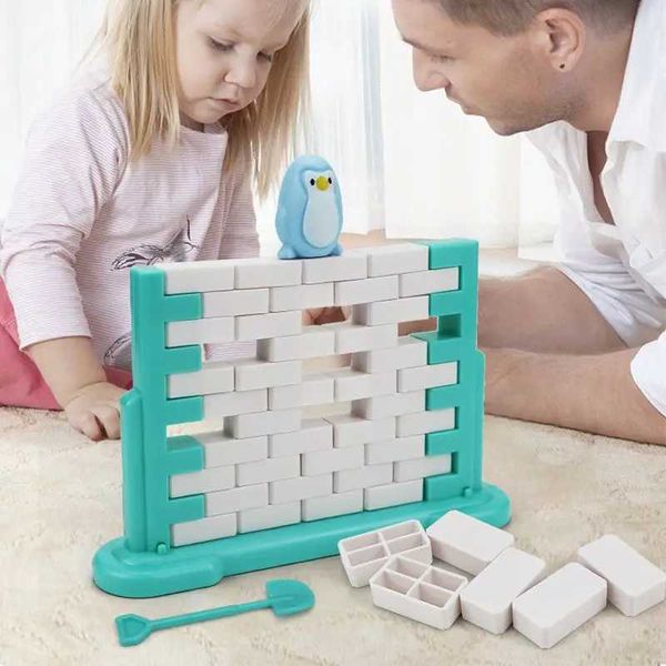 Mini Fun Childrens Rescue Penguin Icebreaker Trap Toy Indoor Board Game Family Part Parent Child Interaction Balance Block Gift W241014