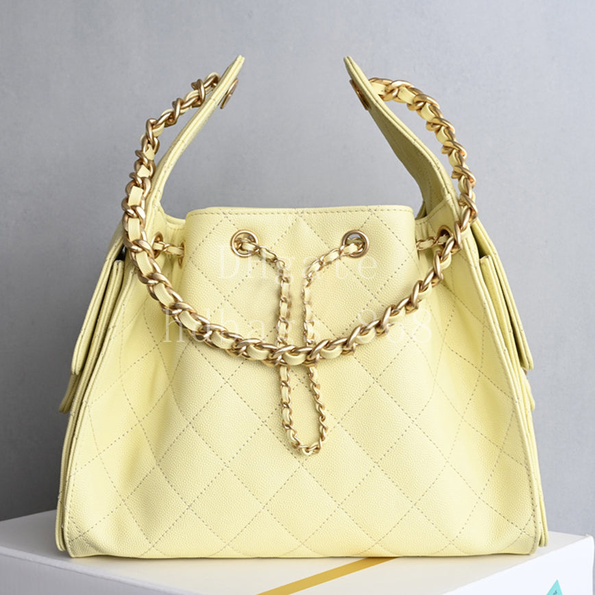 25 Small Handbag Hobo bag Designer Lambskin Luxury Calfskin Shoulder Tote - 30cm with Chain Strap & Mirror quality With box C283