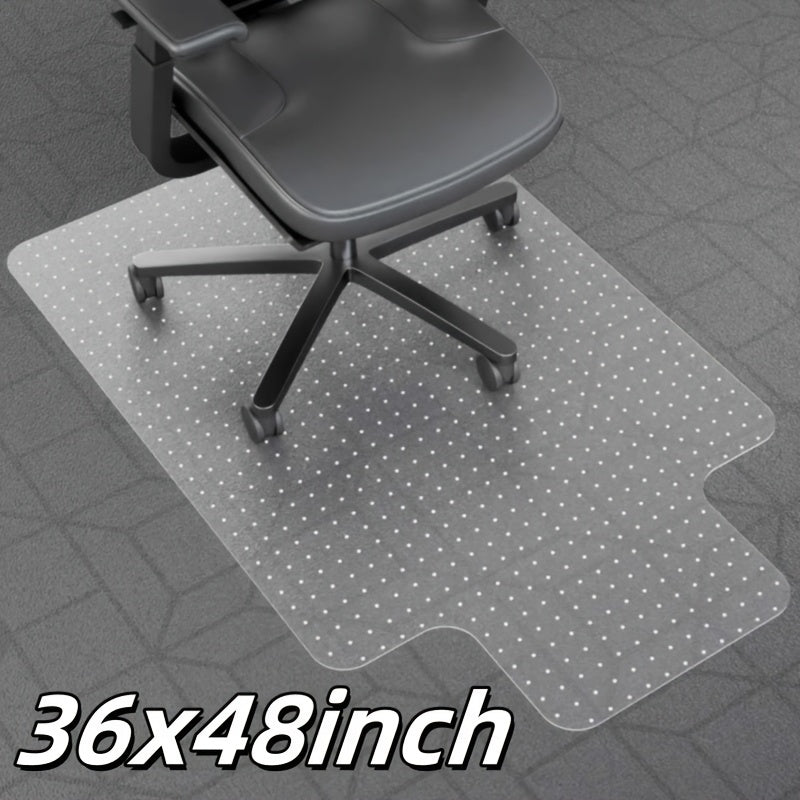 TEMU 36"x48" Clear Plastic Desk Chair Mat With Extended Lip - Durable 60, 000+ Cycle Wear-resistant Office Carpet Protector, Rolling Floor Mat For ,