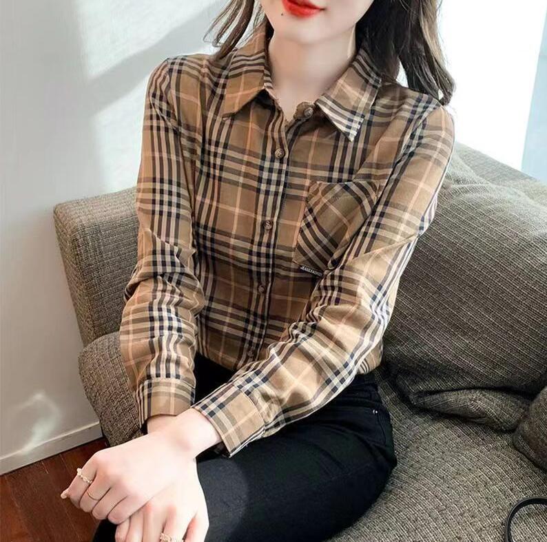 Designer Shirts Women Fashion Shirts Beautiful Long Sleeve Office Ladies Button Shirt Quality Slim Casual Tops