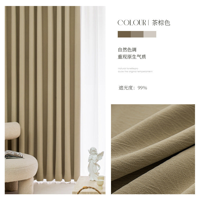A860 chenille cheese cashmere blackout jacquard curtain high-end living room bedroom light luxury Shaoxing Keqiao factory wholesale