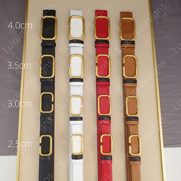 Luxury Designer Belt Top Quality Genuine Leather Letter Buckle Belt The New Listing Ceinture Luxe Fashion Gold Buckle width 2.5cm 3.0cm 3.5c