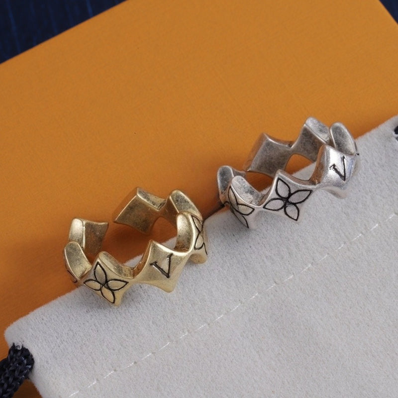 Vintage Design Ring Classic Luxury Ring Suitable for Everyday Wear Diamond Ring Luxury Jewelry Open Ring