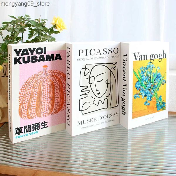 Other Home Decor Ornaments Living Room Study Soft Prop Book Luxury Coffee Table Storage Box Modern Fake Books for Decoration J241204 J4158