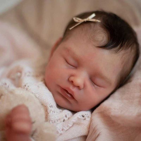 20Inch Reborn Doll Kit Sleeping Sara Baby Reborn Vinyl Doll Kit Lifelike Unfinished Doll Parts DIY Toys Drop Shipping X250210