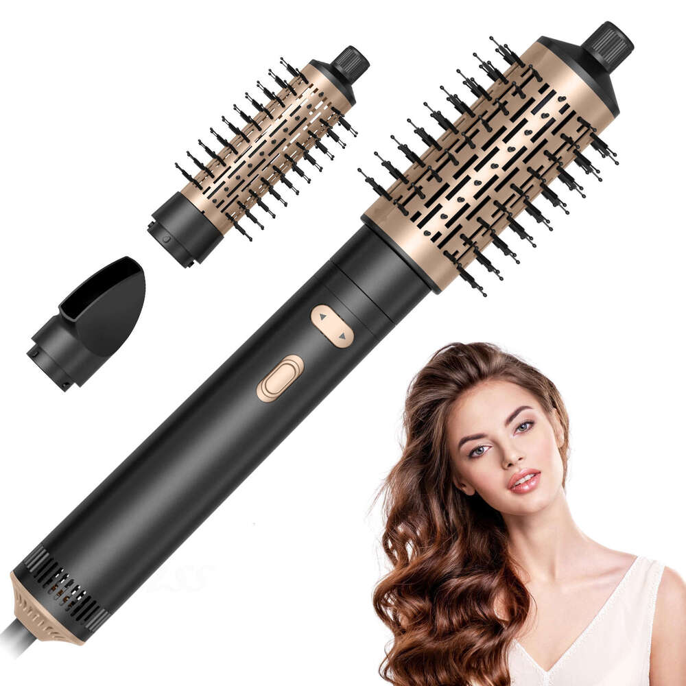 Well Known Brand Designer Rotating High Power Low Speed Wiredrawing Hot Air Brush Net Red Travel Portable Curling Iron Hair Straightener Dryer