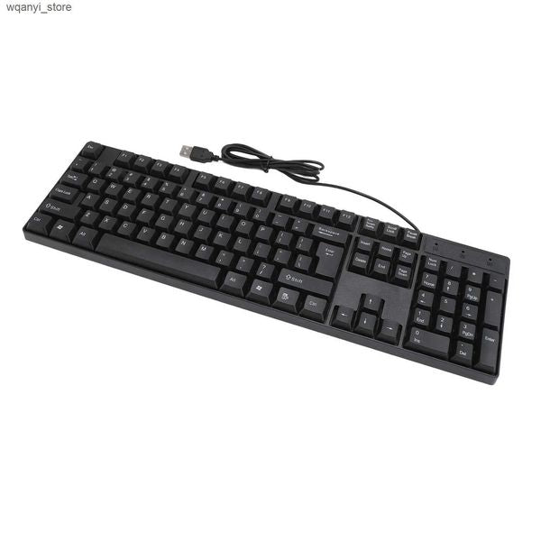 Keyboards 104 key USB wired keyboard with ergonomic design for English-Russian-Spanish-French gaming keyboard L240910