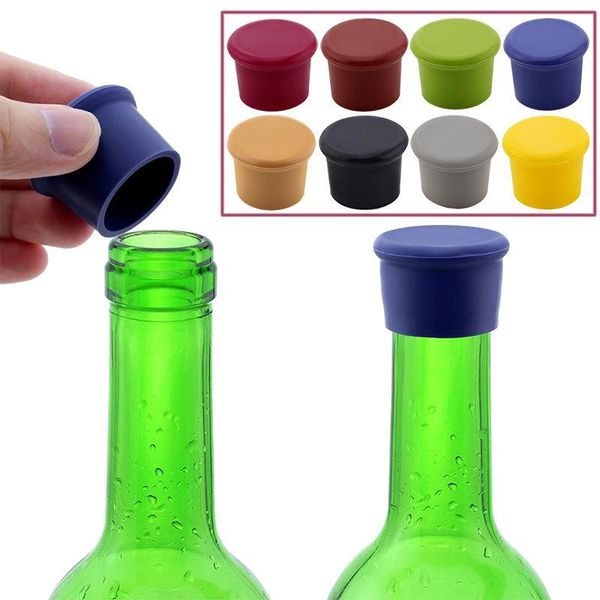 Silicone Red Wine Stoppers Food Grade Beer Beverage Bottle Caps Sealers Leak Free Fresh Keeping Plug for Kitchen Gadget Bar Tool