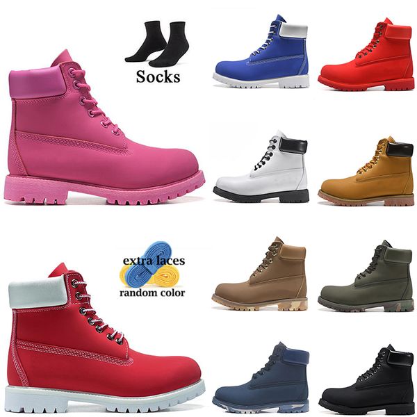 2024 BOOTIES DE CORBIO DE TORNAS HOT HOT HOT MARTENS MENS MENS NEW BOTA DE INVERNO DE INVERNO Vintage Shoes Sapatos altos de couro liso Bota