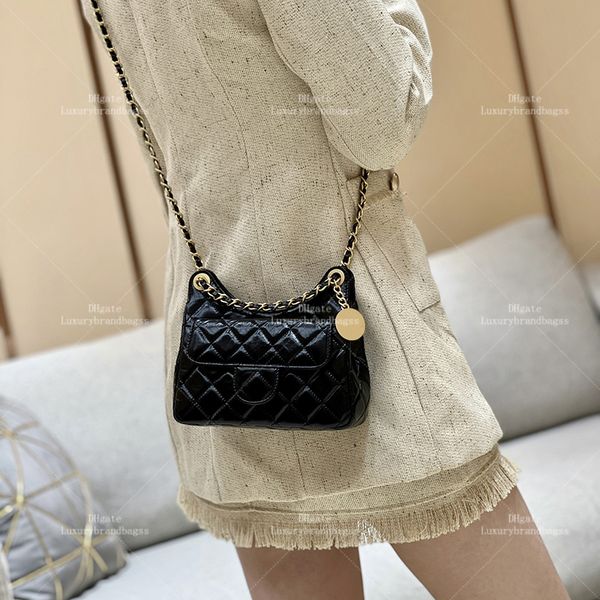 Small HOBO BAG Calfskin Messenger Bag Designer Crossbody Bags Top Mirror quality Luxury Shoulder bag With Box 24C27A