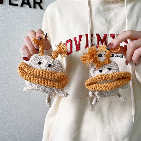 ddmygifts Plush Big Mouth Ugly Duck Pro 1-2-3 Generation Earphone Protective Cover Cute Creative Soft Case Suitable A