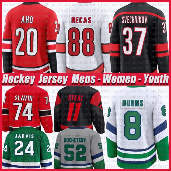 20 Sebastian Aho carolina hockey jersey hurricaness jersey Martin Necas Andrei Svechnikov Seth Jarvis Brent Burns Pyotr Kochetkov Staal hart