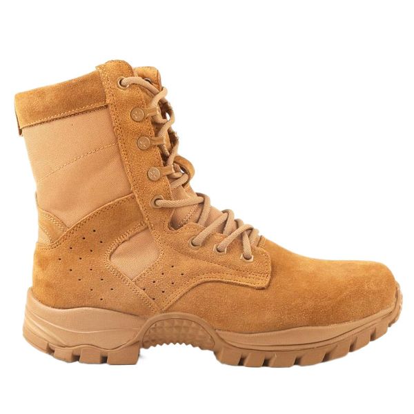 Designer shoes Combat new-style brown combat men&#039;s side zipper desert boots, wear-resistant training shoes