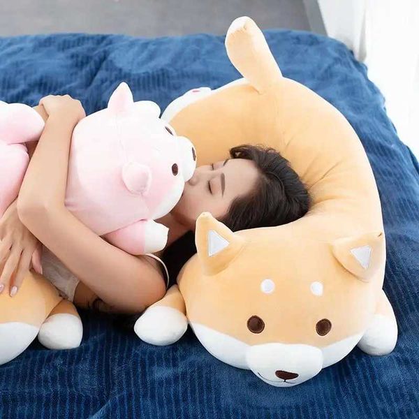 Plush Dolls 1pc Lovely Fat Shiba Inu Corgi Dog Plush Toys Stuffed Soft Kawaii Animal Cartoon Pillow Dolls Gift for Kids Baby Children Q24070
