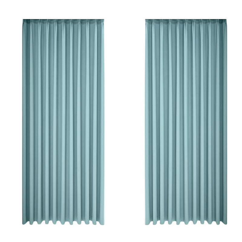 D327 new Shaoxing curtain fallen leaves jacquard fabric blackout light milk tea color Keqiao curtain living room bedroom curtain finished product