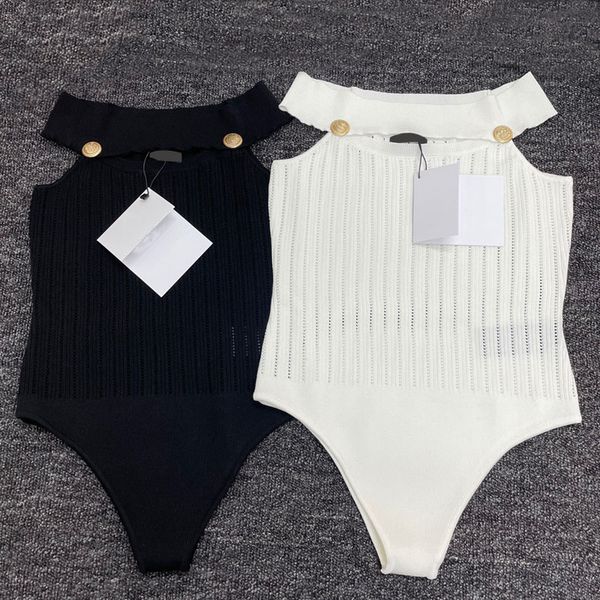 2024 Designers T-shirts Fashion T Shirts Women New line neck open-shoulder hollow sweater 2 colors ladies top Tops crop CC top Casual coat b