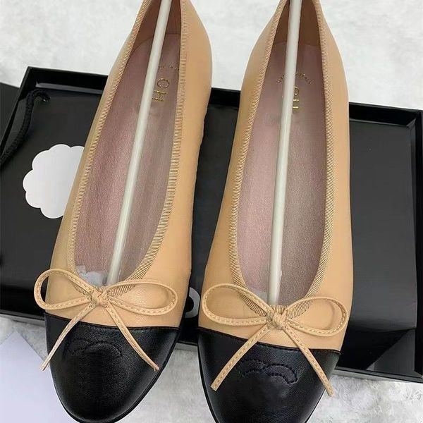 Paris designer ballerina Ballet Flats Shoes Women brands Quilted Genuine Leather Slip on Ballerina Round Toe Ladies Dress Shoes Zapatos De M