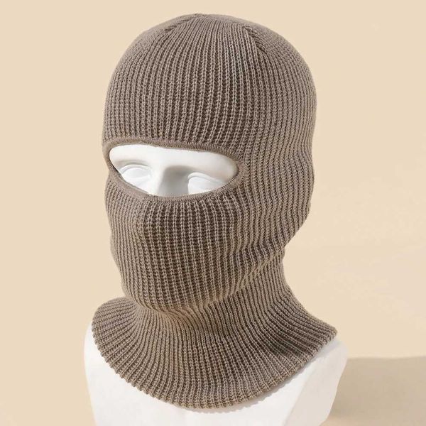 Candy Color Cute Full Face Cover Ski Mask Hat Bear Ear clava Knitted Hats Outdoor Cycling Ear Protection Hat Beanies Hat MenXJ241021
