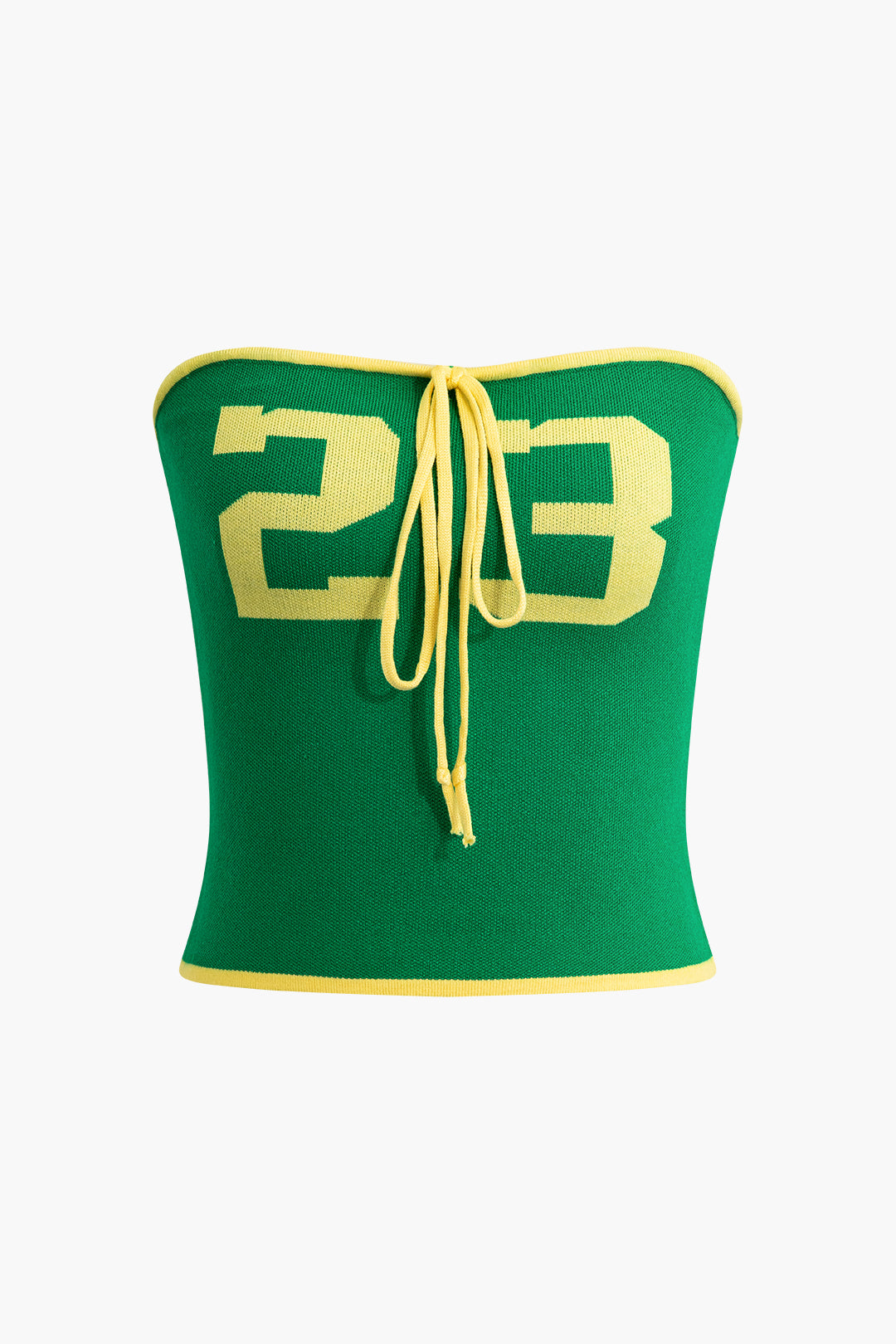Number 23 Print Knit Tube Top