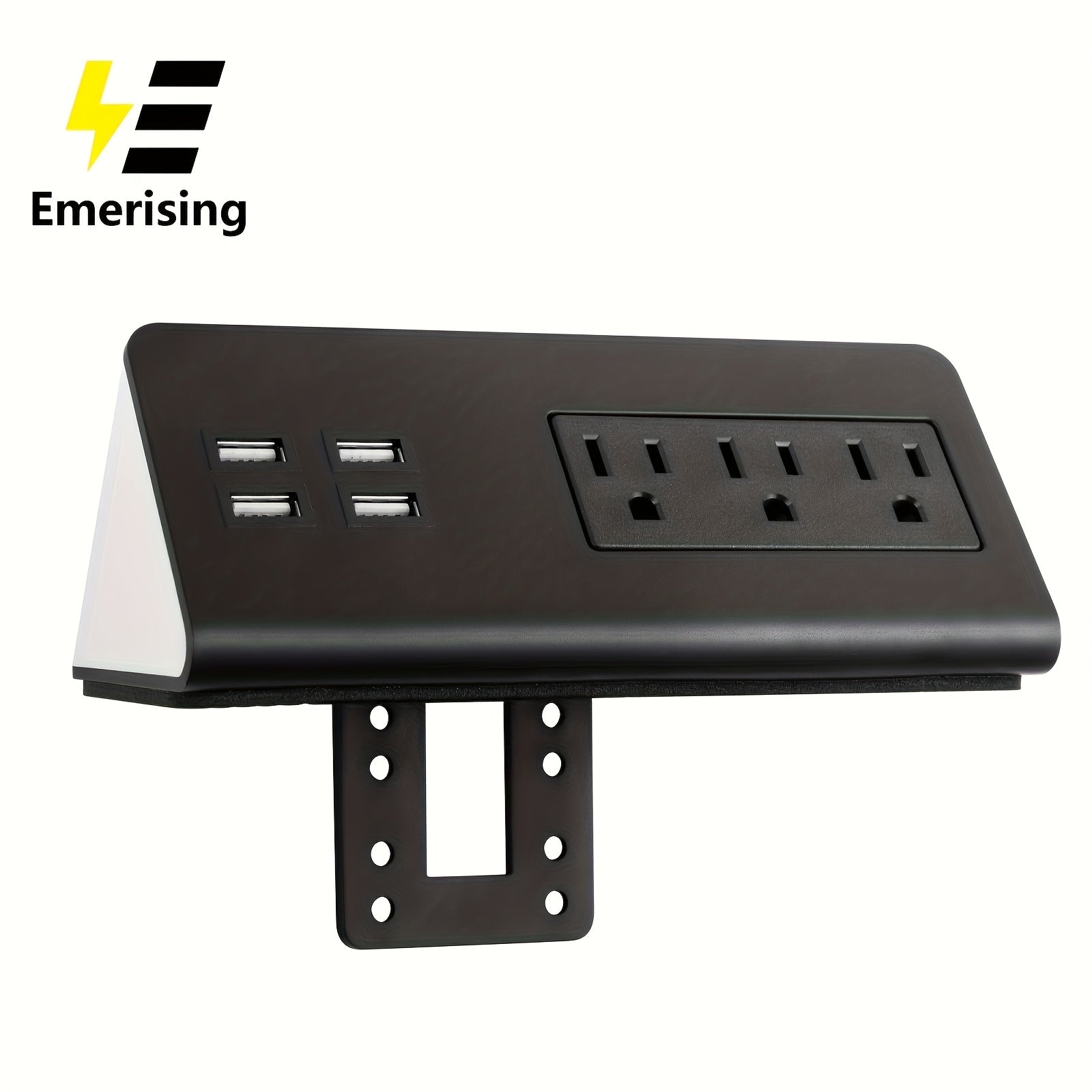 TEMU Multifunctional Desktop Power Strips With 4*usb Ports, Desk Edge Mount Power Strip With 4.9 Ft Extension Cord, Electrical Multi Outlets Charging