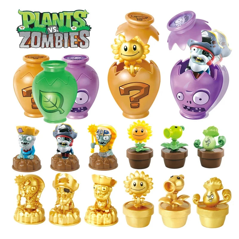 12pcs Blind Box Plants Vs Zombies 2 Licensed Crock Pot Mystery Box Peashooter Sunflower Action Figure Collectible Role Play Toys Bulk Stock Kids Bir