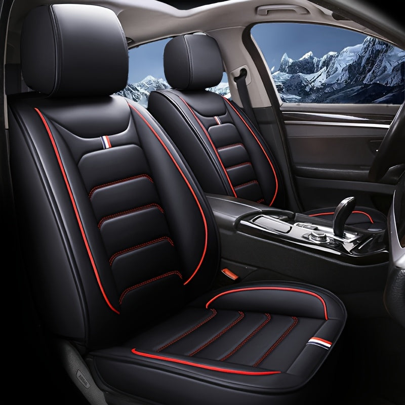 TEMU Universal Car Seat Covers Complete Set Waterproof, 5pcs Complete Car Seat Covers, Vehicle Seat Protector Covers, Anti-dirty Waterproof Kickproof