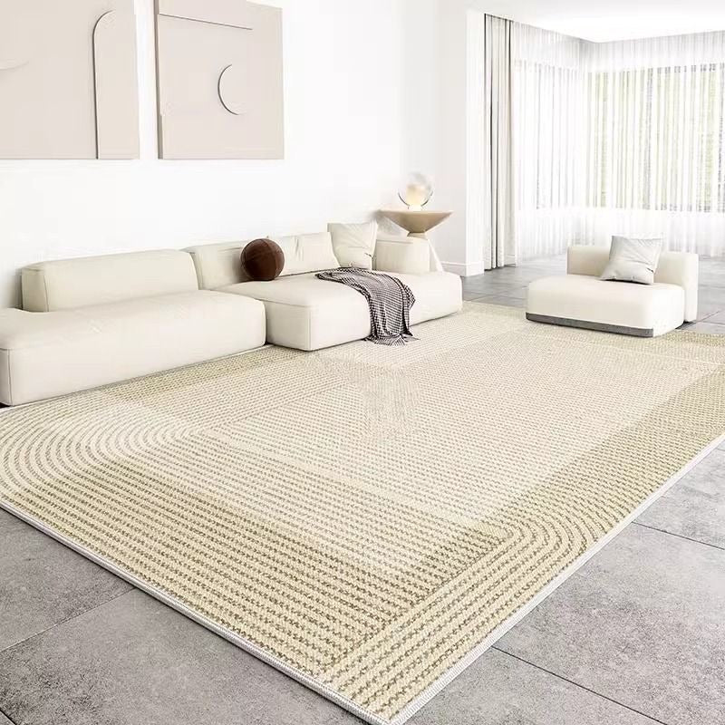 4085-428-59-GZX-Minimalist Solid Color Carpet Living Room Sofa Large Area Decorative Rug Bedroom Lines Polyester Thickened Furry Home Floor Mats