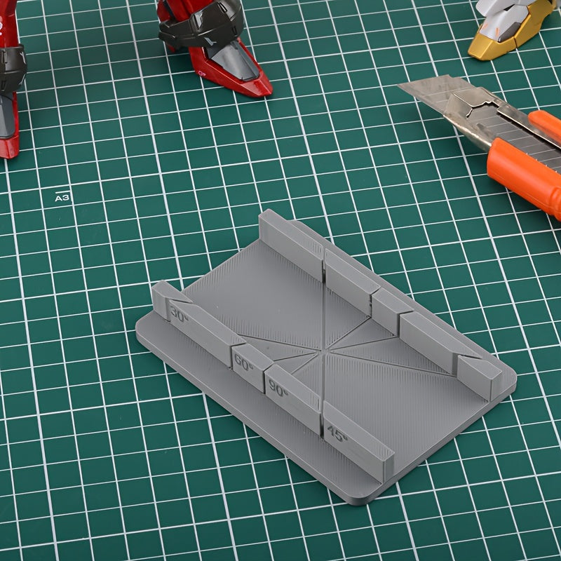 TEMU Model Angle - 30°-45°-60°-90° Precision Cutting Guide For Model Building, Durable Plastic With Measurement , Ideal For Hobbyists And Crafters,