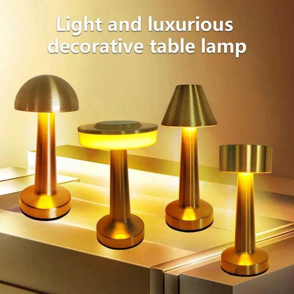 Retro Bar Table Lamp LED Rechargeable Desk Light Room Decor Lampe Camping Luces Bedroom Coffee Decoration Chambre Night Lights Z250211