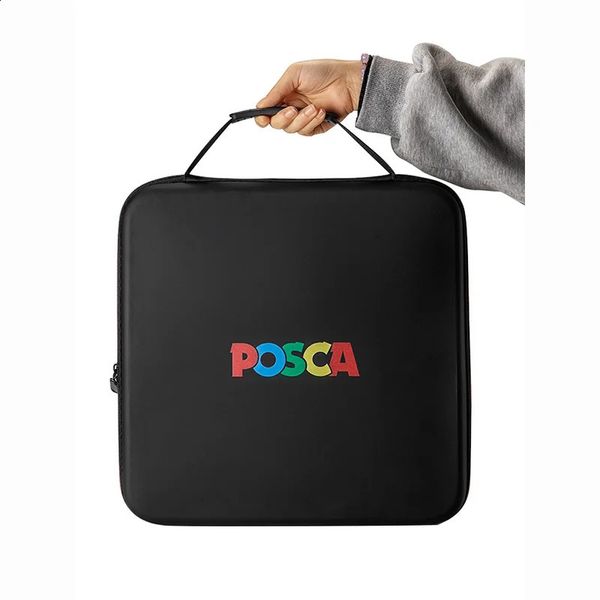 Uni Marker Organizer CaseZippered Foldable Extendable 72 Holes Pen Storage Bag for Art MarkersPaint BrushesColored Pencils 240817