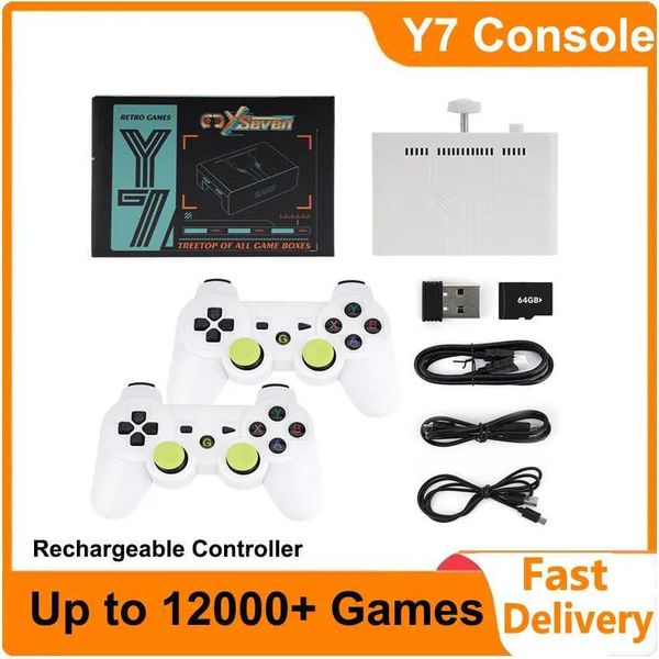 Y7 Game Console Retro Video Game linux System 128G 10000+ Games Rechargeable Wireless Controller HD Output X7 TV Gaming Box Y240808