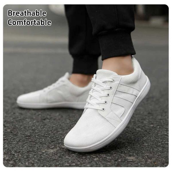 Casual Shoes Flat shoes mens wide toe knitted sports shoes couple fitness shoes breathable soft absorbent Q241121