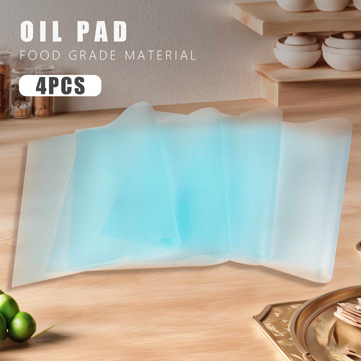 TEMU 4- 8pcs Premium Refrigerator Liner - Oil-proof Pad For Seamless Kitchen Organization - Durable Non-slip Protection For Shelves Freezers Cabinets