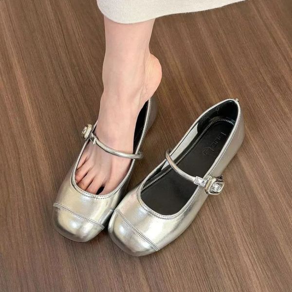 Mary Jane Shoes for Women Retro Flat Womens Sapatos Únicos sapatos de balé macios e confortáveis Mulheres Zapatos de Mujer Q71 241230