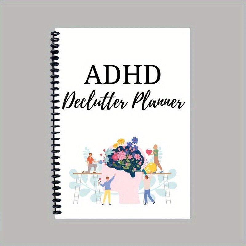 TEMU Spiral-bound Planner With Daily, Challenges – 8.27x5.51 Inch Paper Notebook For Effective Task Organization, Light Gray Cover With Scenes Of