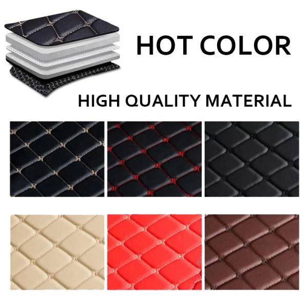 Car Mats For Audi Q2 2017~2022 Durable Auto Floor Mat Full Set Anti Dirt Rug Carpet Luxury Leather Car Interior Accessories 2018