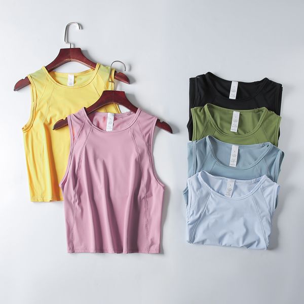 Outfits Yoga Sculpt Top For Women Loose Fit Workout Crop Tank Gym Wear Sleeveless Back Hollow Out Sportswear Running Sport Shirts 230406