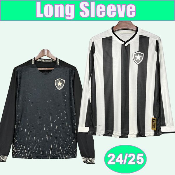 24 25 Botafogo SOARES Mens Long Sleeve Soccer Jerseys JEFFINHO EDUARDO CUIABANO OSCAR M.NASCIMENTO M.PONTE Home Away Football Shirts Adult U