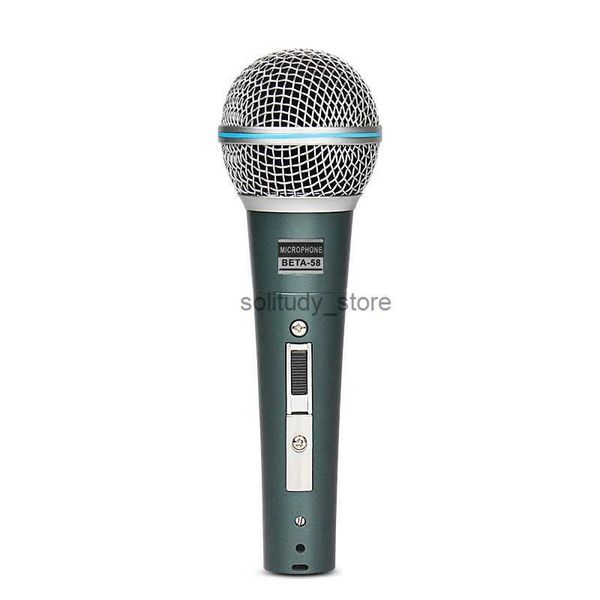 Microphones Pop Beta 58 Green Portable Ultra Sensitive Microphone for Outdoor Stage Performance Host Lecture PC KTV SpeakerQ