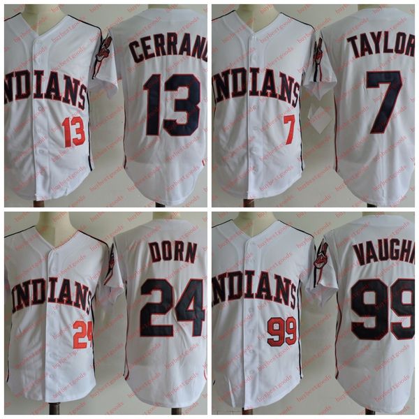 Rick Vaughn Jake Taylor Pedro Cerrano Baseball Jersey Stitched Mens 24 Roger Dorn Film Jerseys