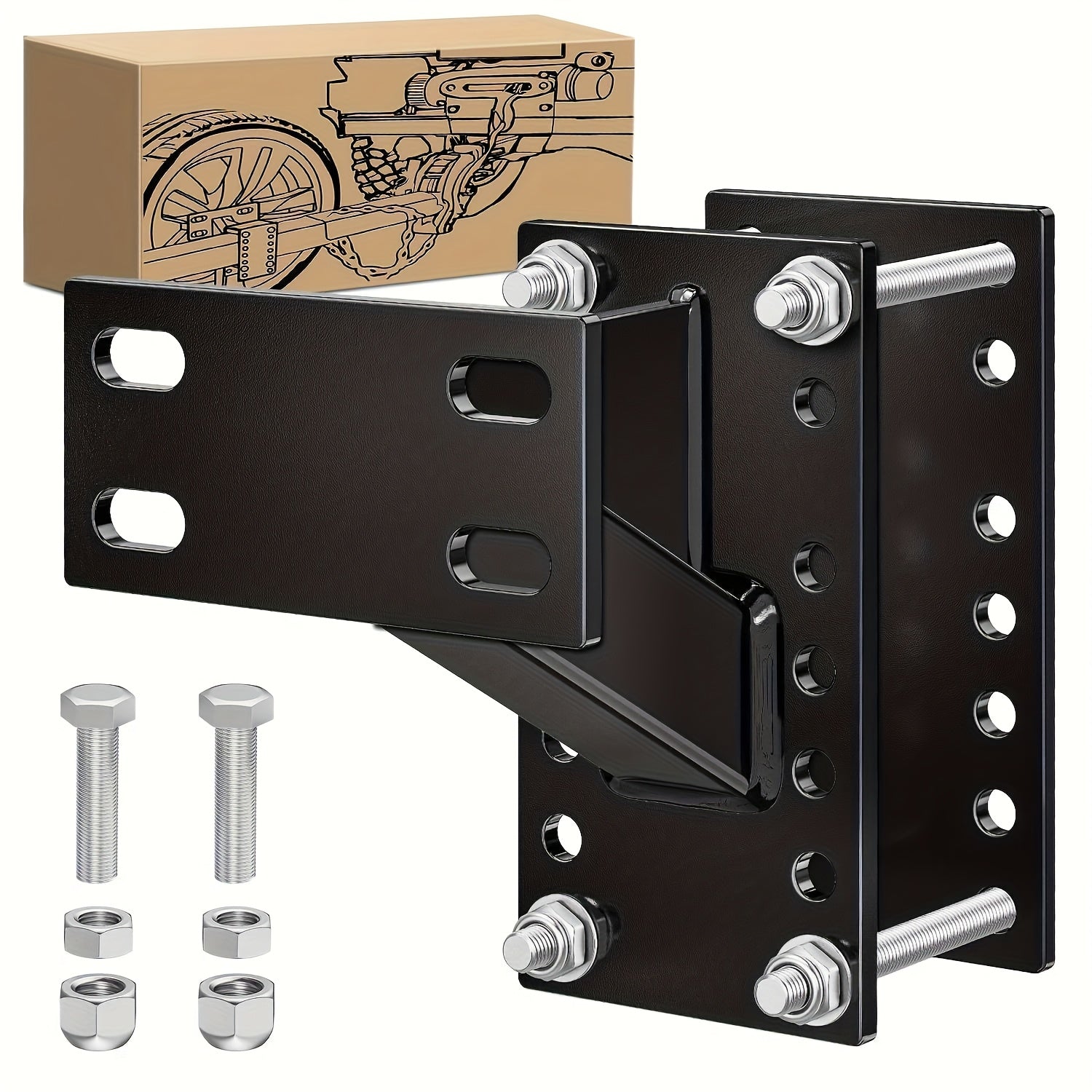 TEMU Heavy-duty 150 Lbs Trailer Spare Tire Carrier Mount - 4-5-6 Lug Bolt Pattern (4"-4.5"-4.75"-5"-5.5") Boat-utility-car Trailer Compatible - Easy