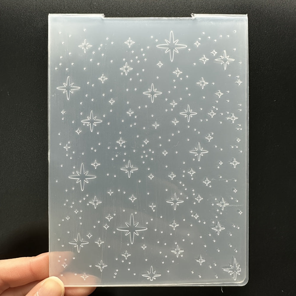 TEMU Pattern 3d Embossing Folder - White Plastic Craft Stencil For Scrapbooking, Greeting Cards & Gift Tags | Fits Embossing Machines, Diy 3d Texture