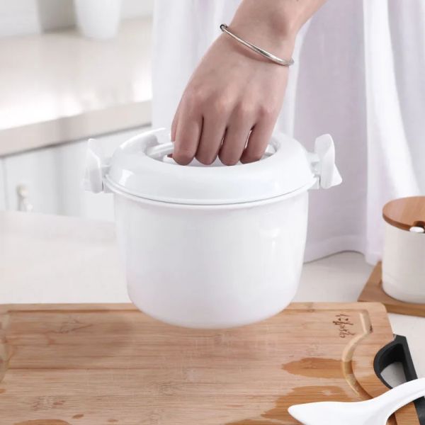 Microwave Rice Cooker Steamer Pot Pastamaker Oven Veggie Vegetable Bowl Pots Soup Container Micro Cooking Pressure Cookware