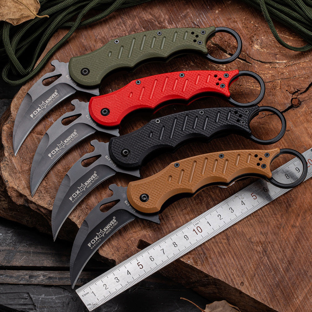 fox karambit 690 knife 3655 assisted outdoor camping Folding Knife pocket knives EDC tool for hiking tactical hand tool Camping Tool