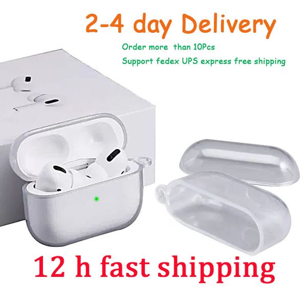 For Apple AirpodsPro 2 earphone bluetooth Headphone Accessories Solid TPU Silicone Protective Earphone Cover Wireless Charging Shockproof Ca