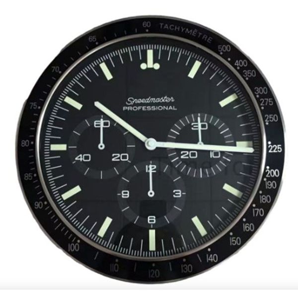 Metal stainless steel wall clock watch clock O M G scan silent movement Speedmaster series can X2501071