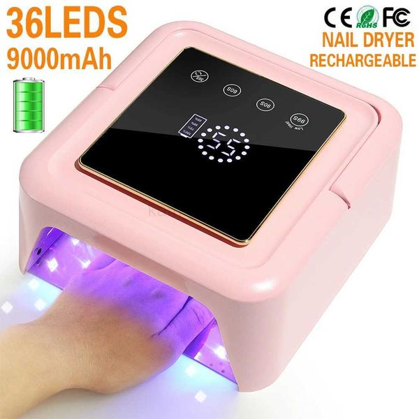 2024 Upgraded 128W Rechargeable Nail Lamp High Capacity 9000mAh Nail Dryer Machine UV Light for Nails Wireless Nail UV LED LampM240729
