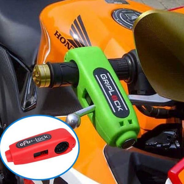 Novo guidão de motocicleta anti-roubo de relógio alavanca de freio dianteiro travamento de disco de disco universal scooter scooter