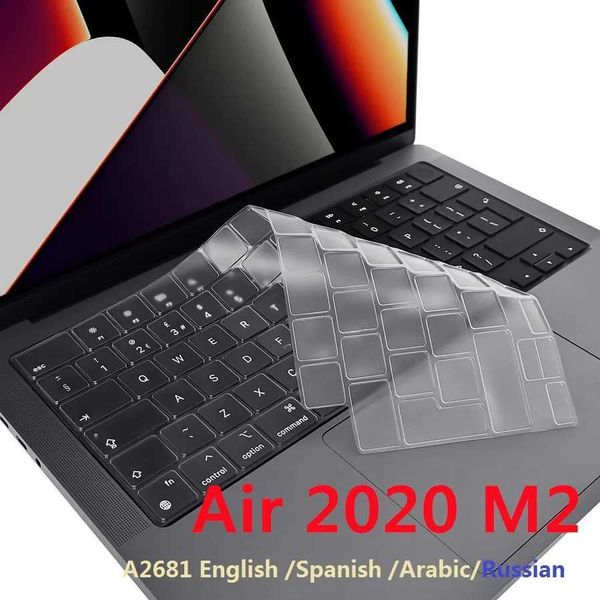 Keyboard Covers Suitable for Macbook Air M2 A2681 EU USA UK Spain Russia France Arabic keyboard cover silicone suitable for Macbook Air A268