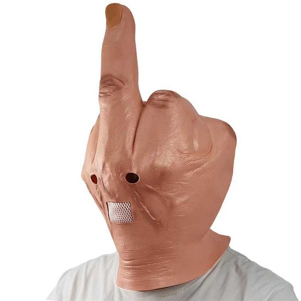 Middle Finger Mask Halloween Creative Disdain Finger Decoration Fun Finger Props Realistic Cosplay Finger Mask Gift Utensils M240906